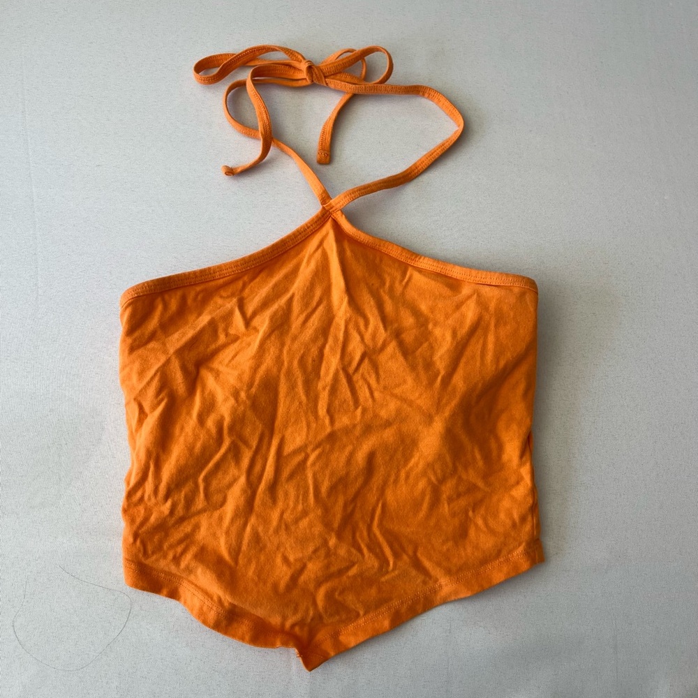 Hollister Orange Halter Cropped Top